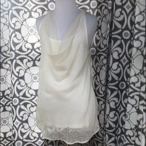 Esley Tank Top With A Beautiful Sheer Overlay Sz S